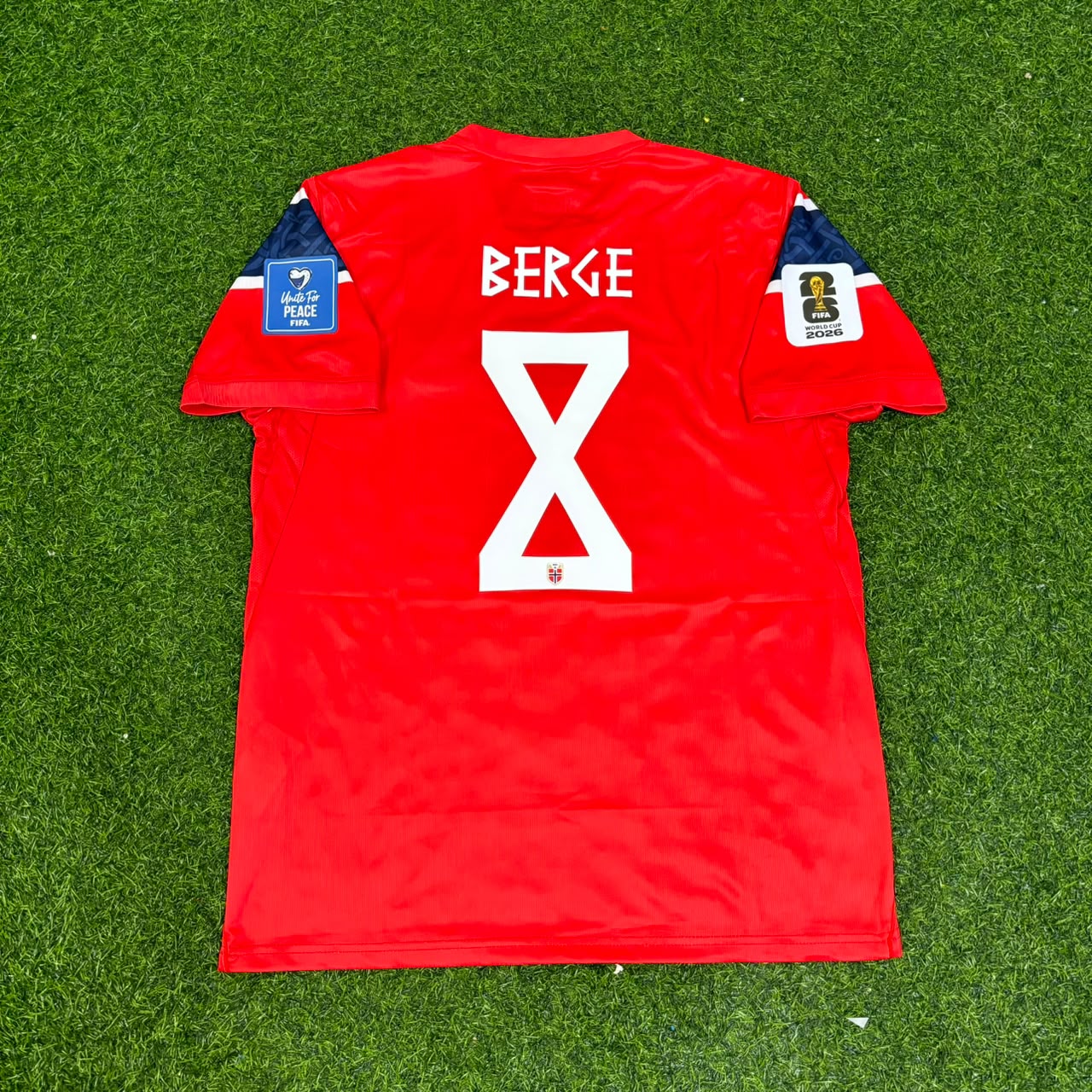 Norway World Cup 2026 Sander Berge #8 Home Football Jersey