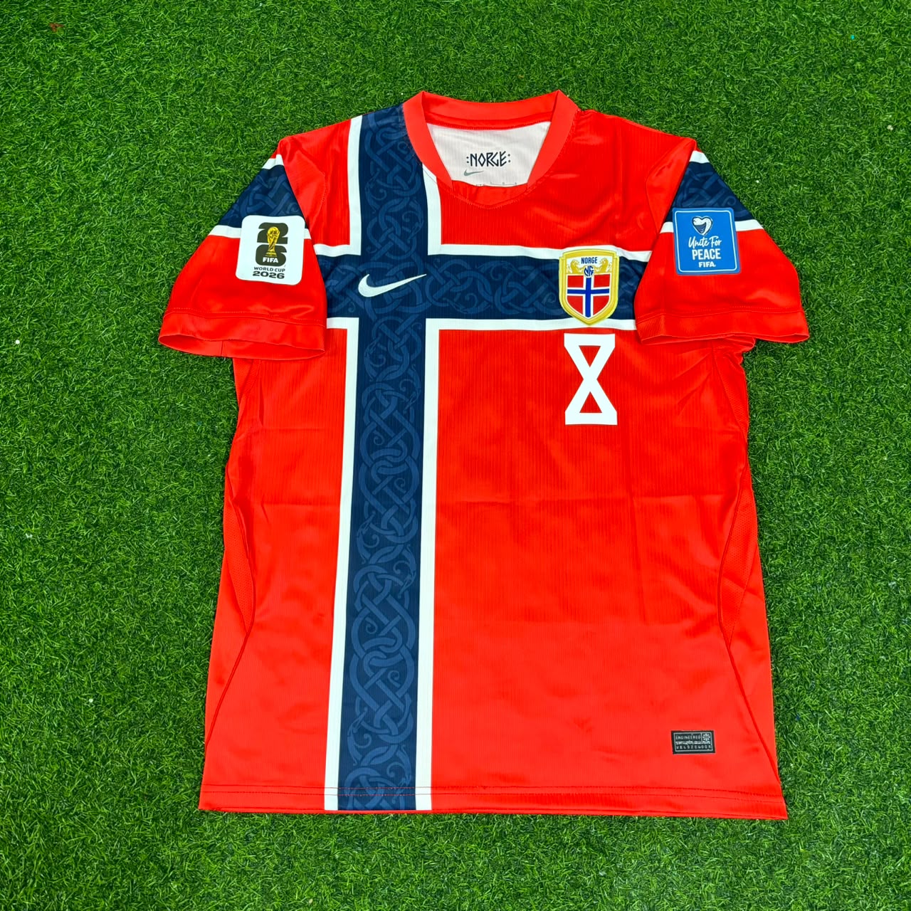 Norway World Cup 2026 Sander Berge #8 Home Football Jersey
