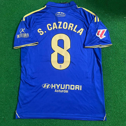 Santi Cazorla 8 - Real Oviedo New Season Legend Gold Football Jersey Kit