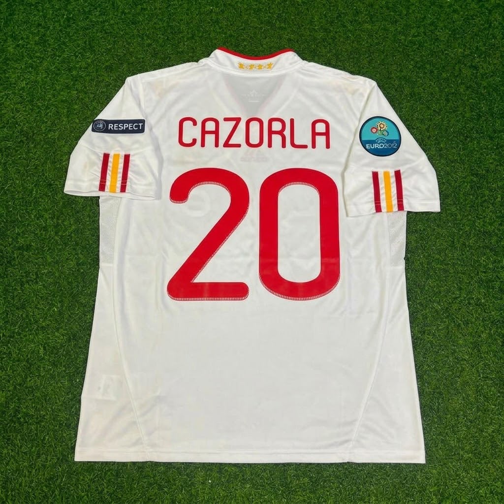 Santi Cazorla Spain EURO 2012 Final Retro Football Jersey