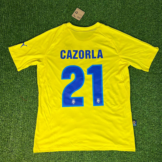 Santi Cazorla 21 Villarreal 2009 2010 Retro Home Football Jersey Kit