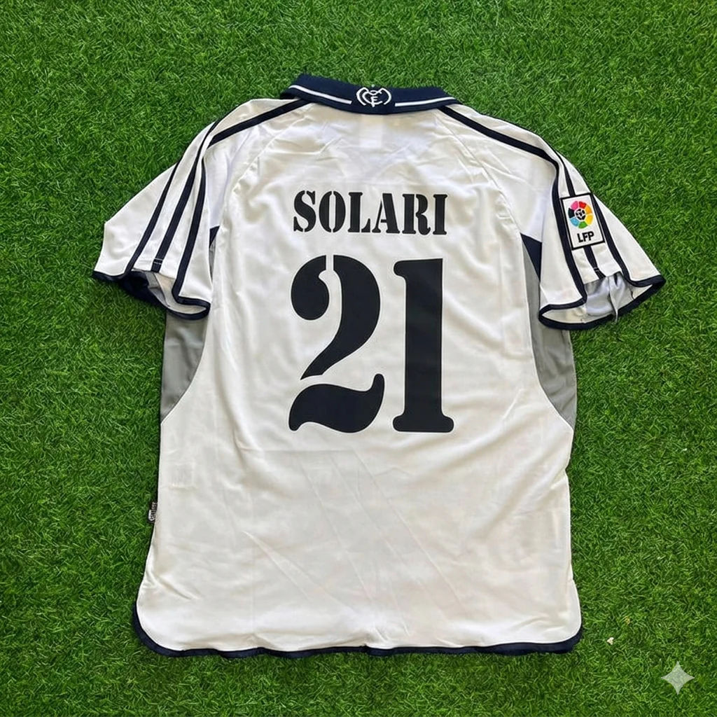 Santiago Solari 21- Real Madrid  2000 Retro Football Jersey