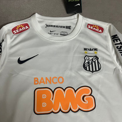 Santos FC Neymar Jr 2013 White Kids Retro Football Jersey Set