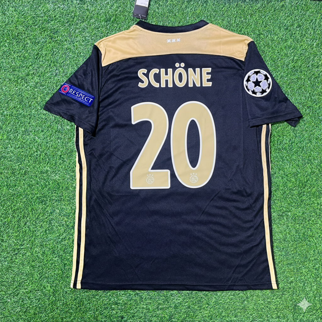 Lasse Schöne Ajax 2018 2019 Champions League Black Retro Football Jersey Kit