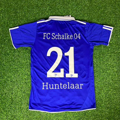 Schalke 04 Klaas - Jan Huntelaar 2020 - 2021 Season Retro Football Jersey Kit