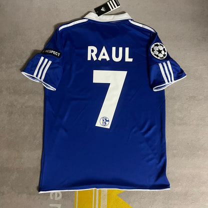 Raul Gonzalez Blanco Schalke 04 Season 2010 - 11 Retro Champions League Football Jersey Kit