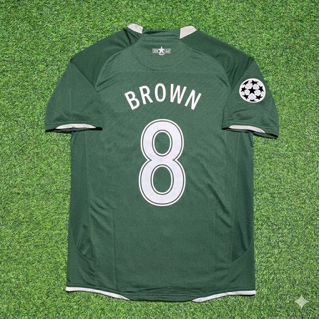 Scott Brown #8 Celtic 2007 2008 Home Retro Football Jersey
