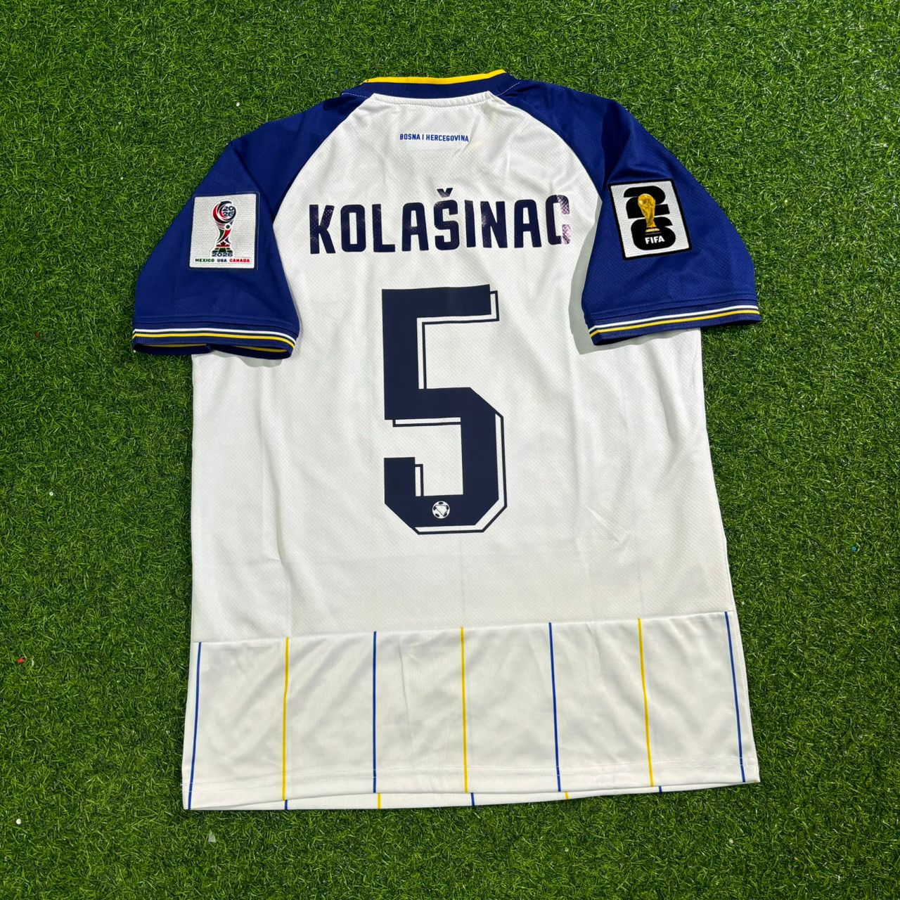 Bosnien und Herzegowina Weltmeisterschaft 2026 Sead Kolasinac Weißes Fußballtrikot