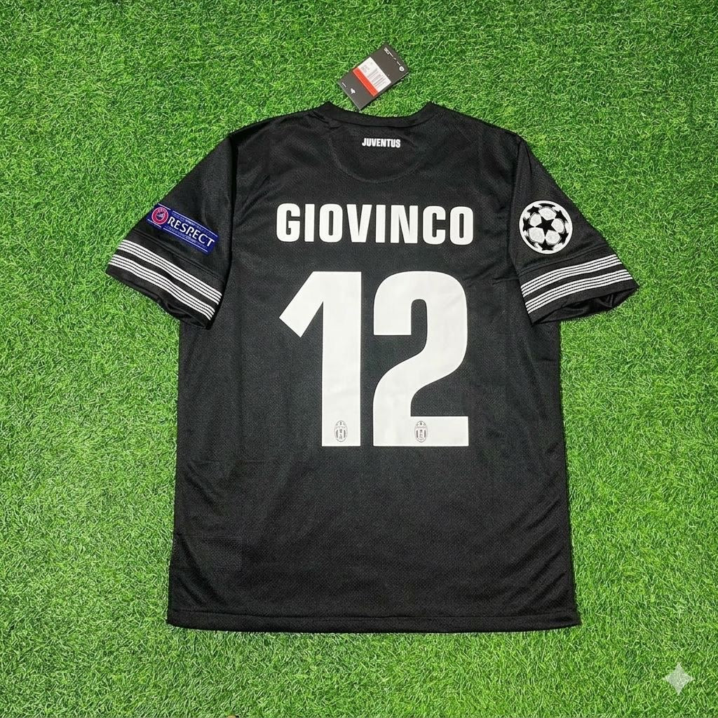 Sebastian Giovinco 12- Juventus Home 2012 2013 Season Retro Football Jersey