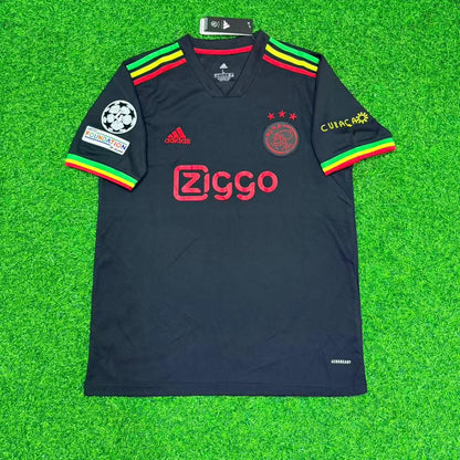 Sebastien Haller Ajax 2021/2022 Black Bob Marley Edition Retro Football Jersey Collection