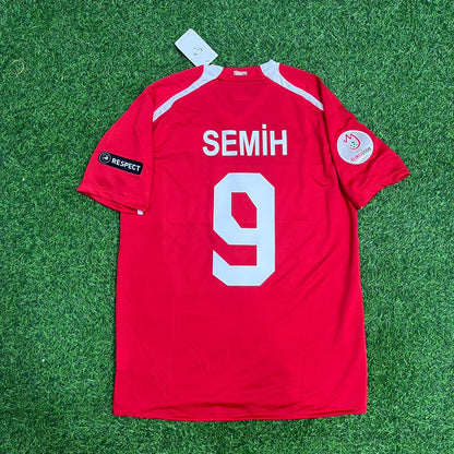 Turkey EURO 2008 Semih Senturk Red Retro Football Jersey Kit