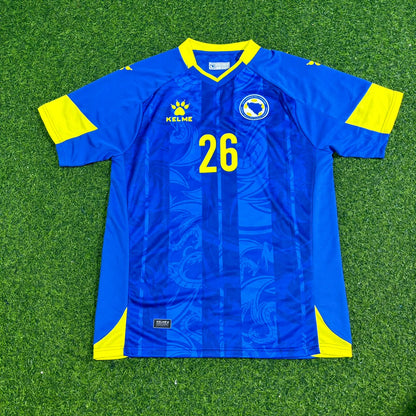 Bosnia and Herzegovina Sergej Barbarez Blue Football Jersey