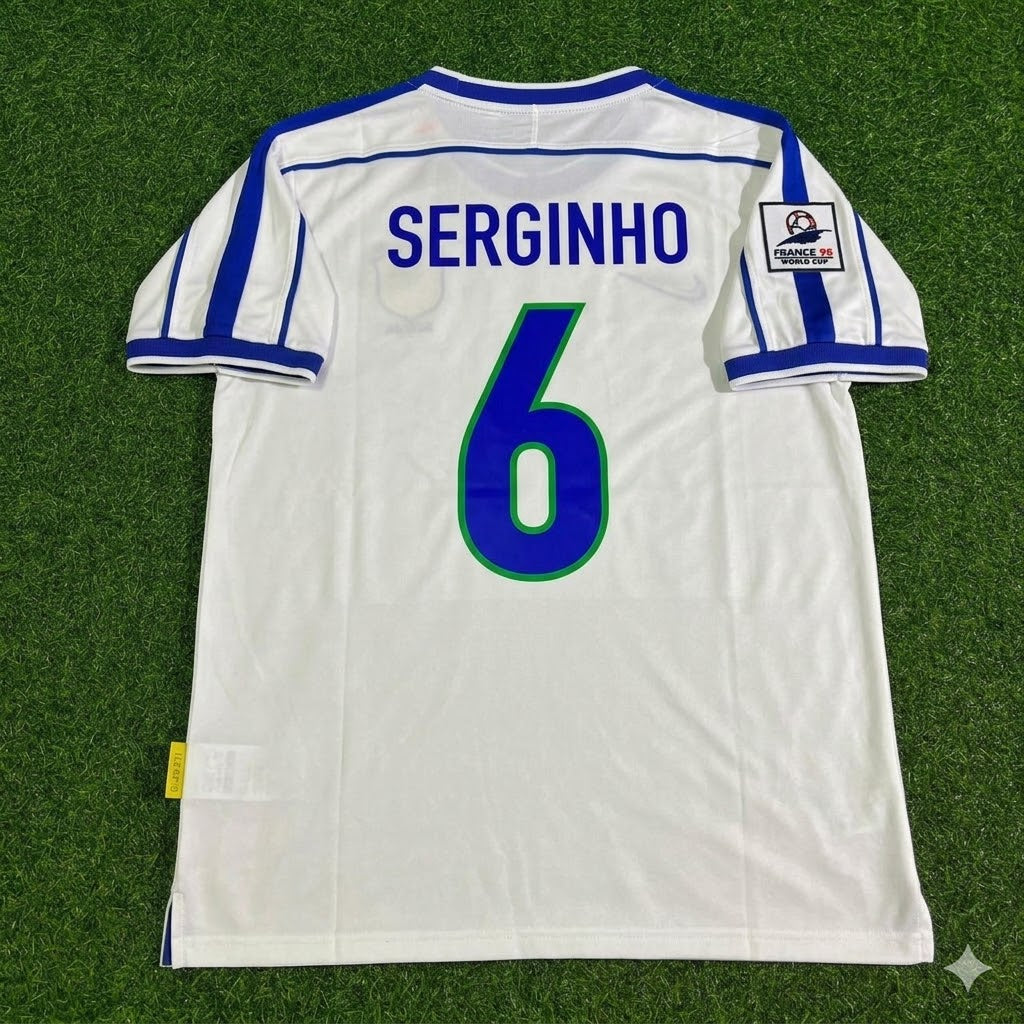 Brazil World Cup 1998 Serginho #6 Retro Football Jersey