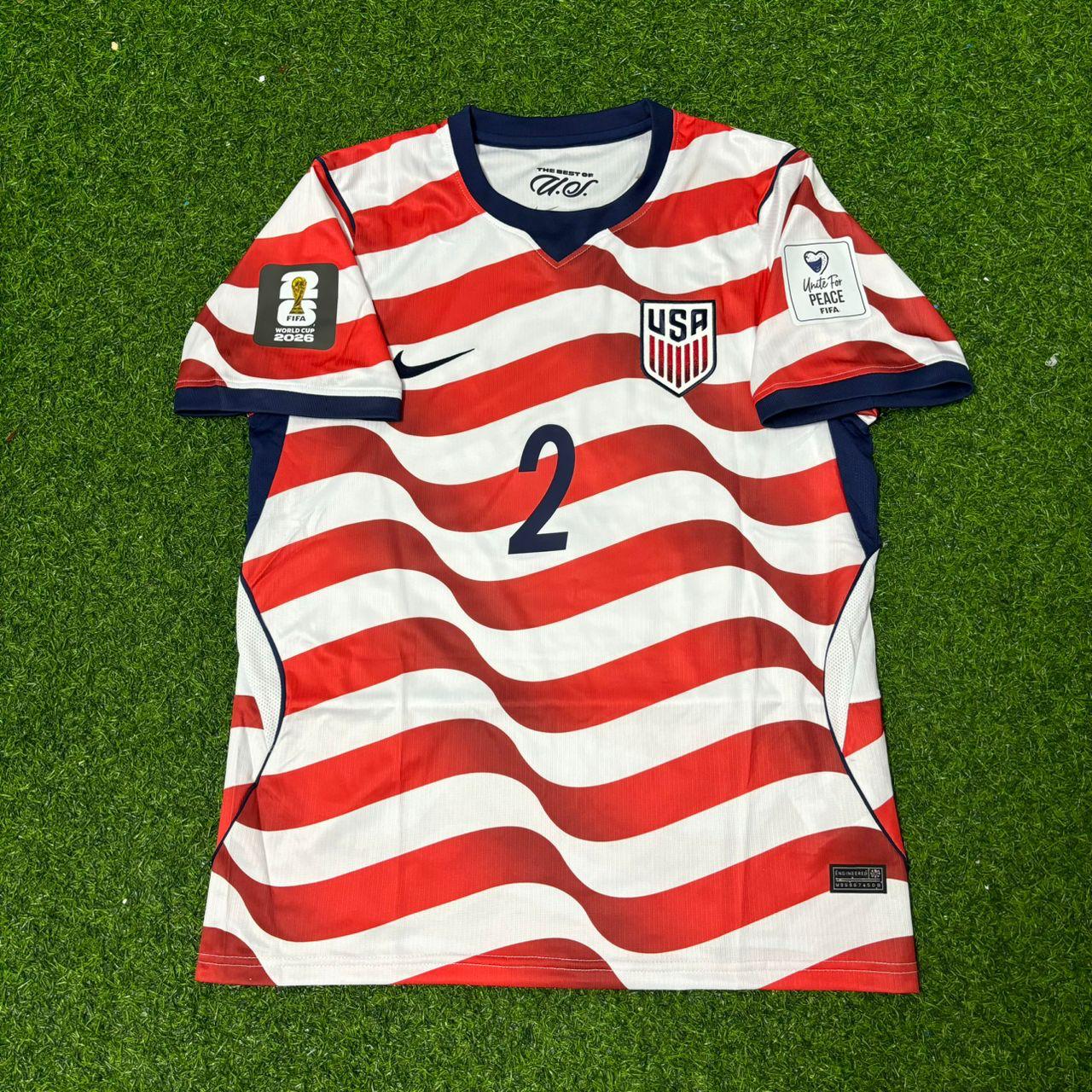 USA USMNT World Cup 2026 Sergiño Dest #2 Home Football Jersey