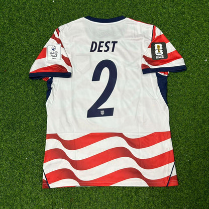 USA USMNT World Cup 2026 Sergiño Dest #2 Home Football Jersey