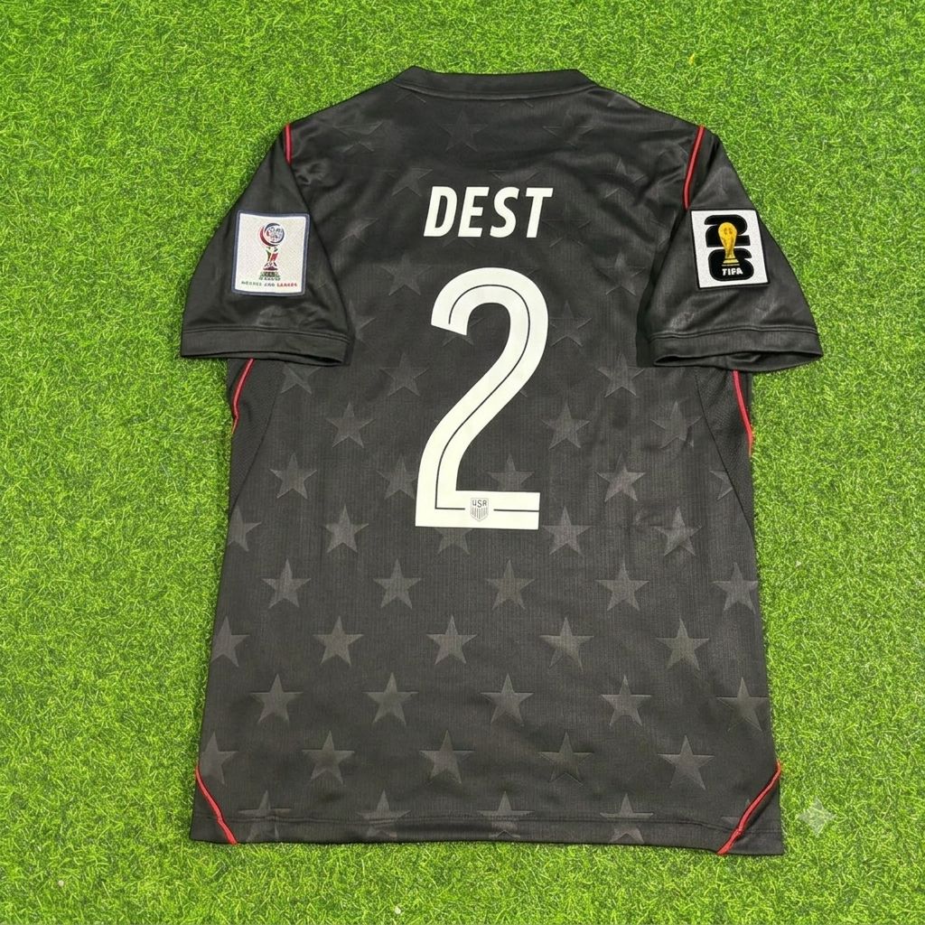 USA USMNT World Cup 2026 Sergino Dest Black Football Jersey