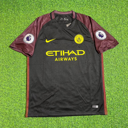 Manchester City 2016 Sergio Kun Aguero 10 2017 Season Away Retro Football Jersey