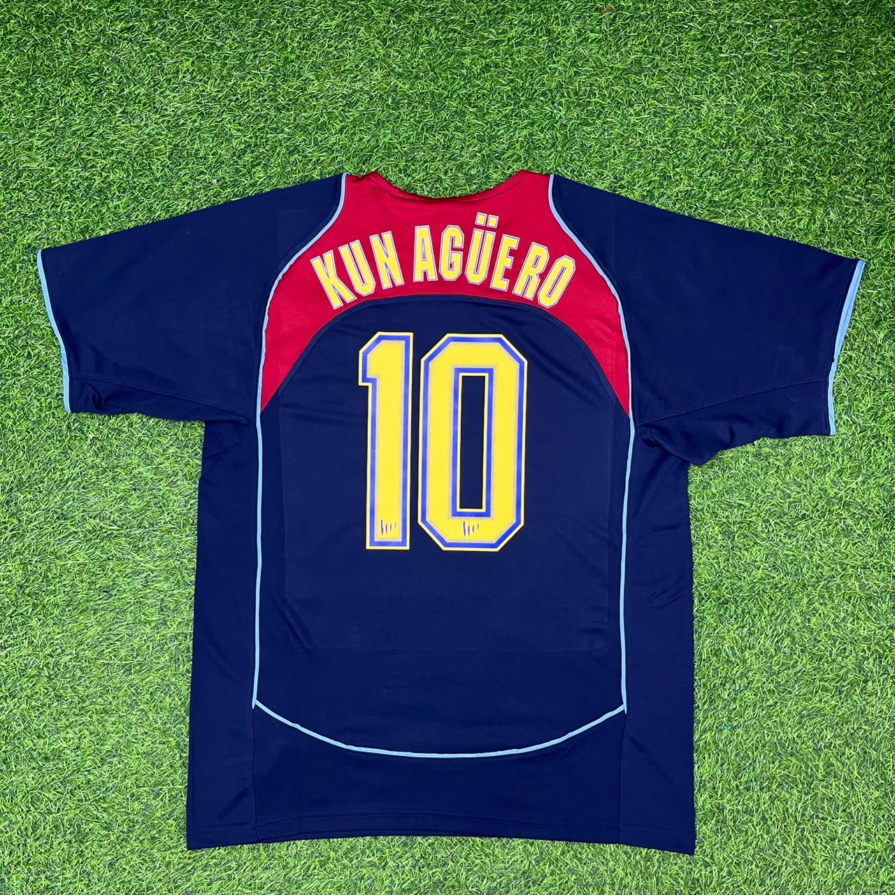 Sergio Kun Aguero #10 Atletico Madrid SpiderMan Retro Football Jersey Kit