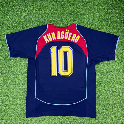 Sergio Kun Aguero #10 Atletico Madrid SpiderMan Retro Football Jersey Kit