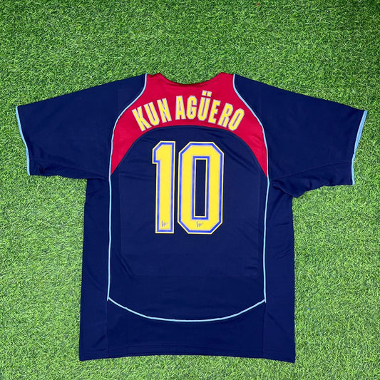 Sergio Kun Aguero #10 Atletico Madrid SpiderMan Retro Football Jersey Kit