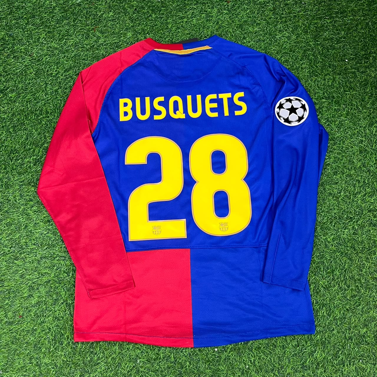 Sergio Busquets Barcelona 2009 Champions League Final Retro Football Jersey