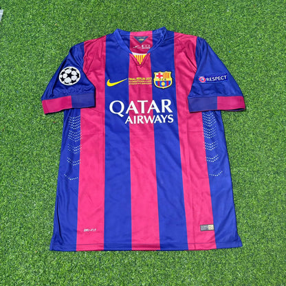 Sergio Busquets Barcelona 2015 Champions League Final Retro Football Jersey Kit