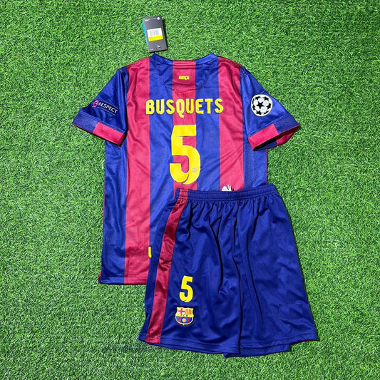 Kit Football Enfant Domicile Barcelone Sergio Busquets Finale 2015
