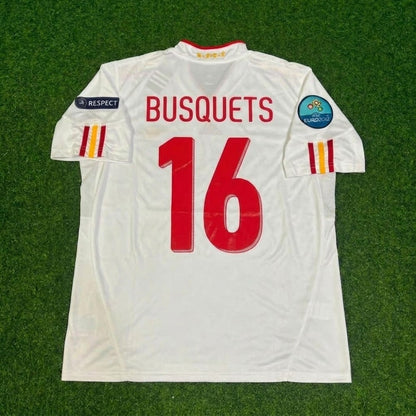 Sergio Busquets Spain EURO 2012 Final Retro Football Jersey