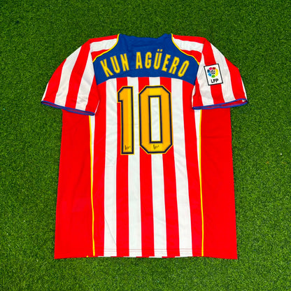 Sergio Kun Aguero #10 Atletico Madrid SpiderMan Retro Football Jersey Kit Edition 2