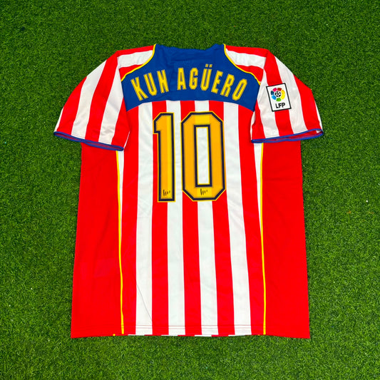 Sergio Kun Aguero #10 Atletico Madrid SpiderMan Retro Football Jersey Kit Edition 2