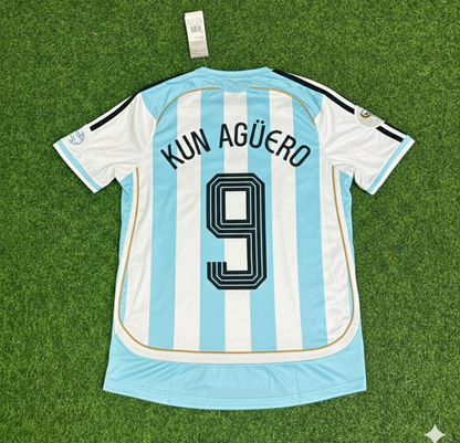 Sergio Kun Agüero Argentina Retro Football Jersey