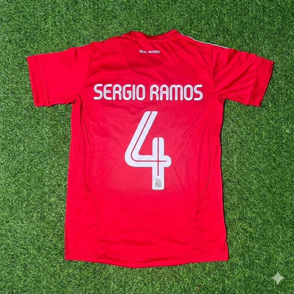 Sergio Ramos 4- Real Madrid 2011/2012 Red Football Jersey