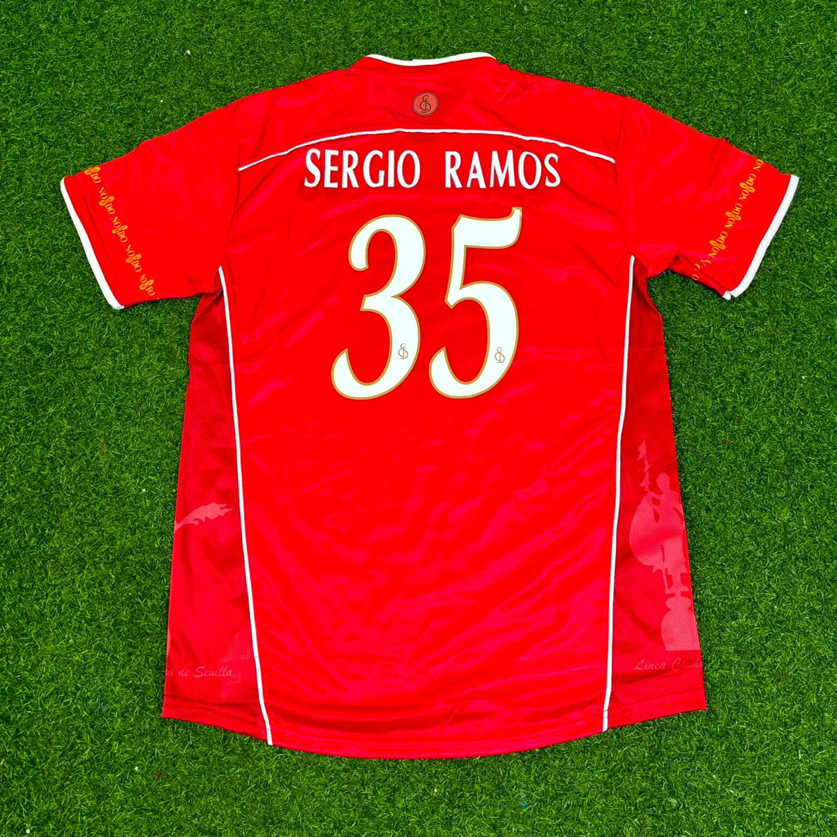 Sergio Ramos Sevilla 2003-2004 Red Home Retro Football Jersey
