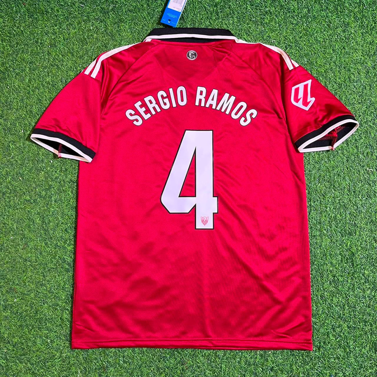 Sergio Ramos Sevilla Red Home Retro Football Jersey