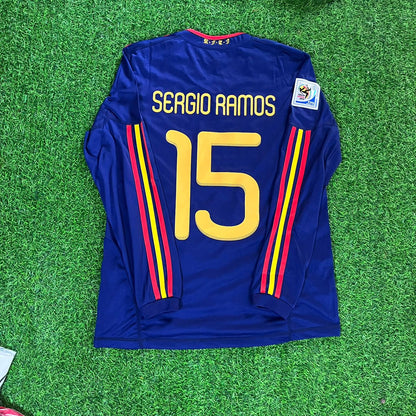 Sergio Ramos - Spain 2010 World Cup Final Retro Football Jersey Kit