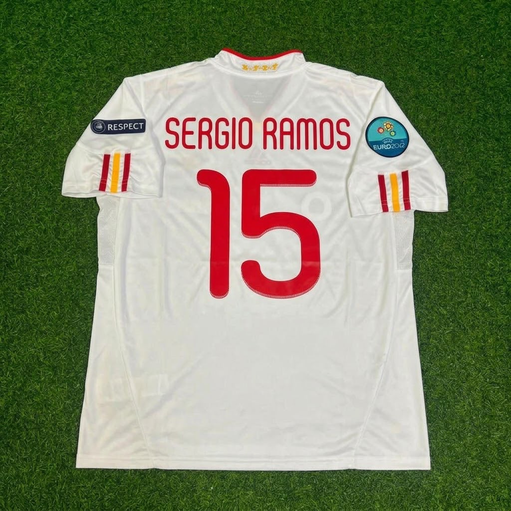 Sergio Ramos Spain EURO 2012 Final Retro Football Jersey