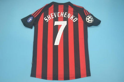 Andriy Shevchenko AC Milan 2002/2003 Red Home Retro Football Jersey Collection