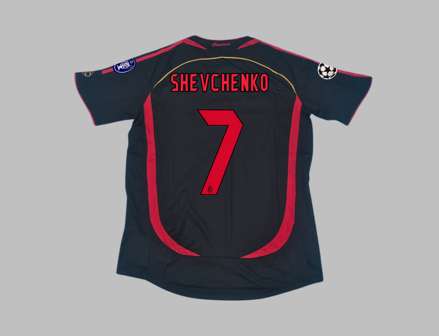 7 Andriy Schevchenko – AC Milan 2006–2007 Retro Kit Jersey – | Trikot | Maillot | Maglia Soccer Kit