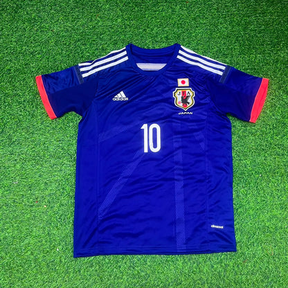 Japan World Cup 2014 Shinji Kagawa Blue Home Retro Football Jersey