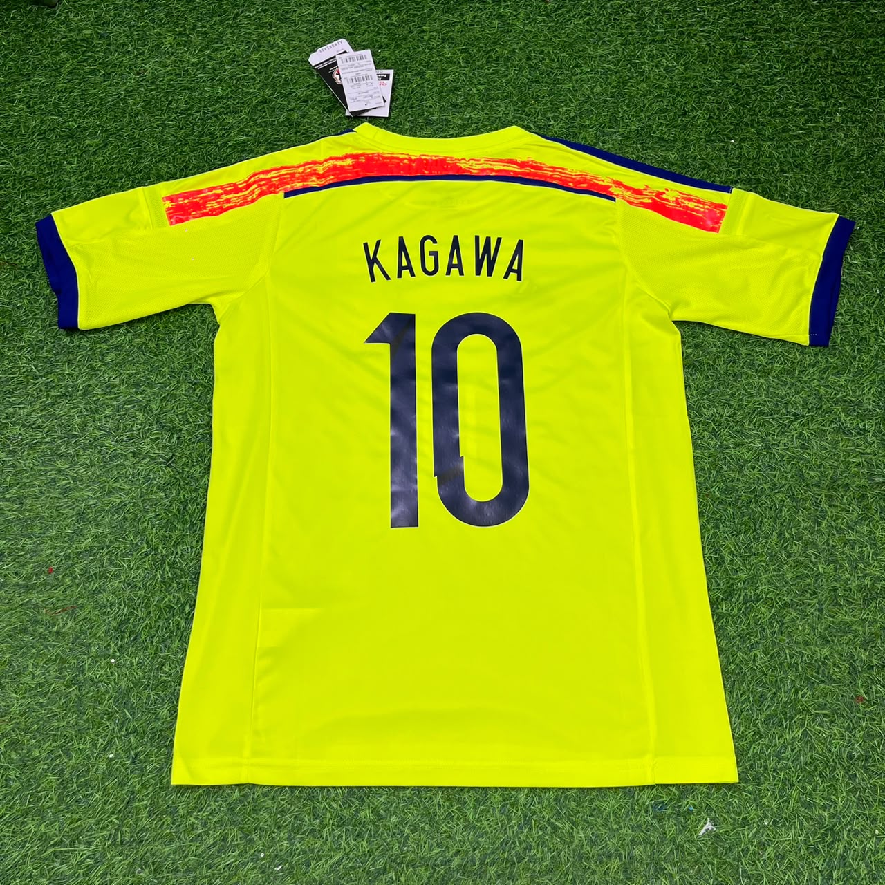 Japan World Cup 2014 Shinji Kagawa Yellow Away Retro Football Jersey