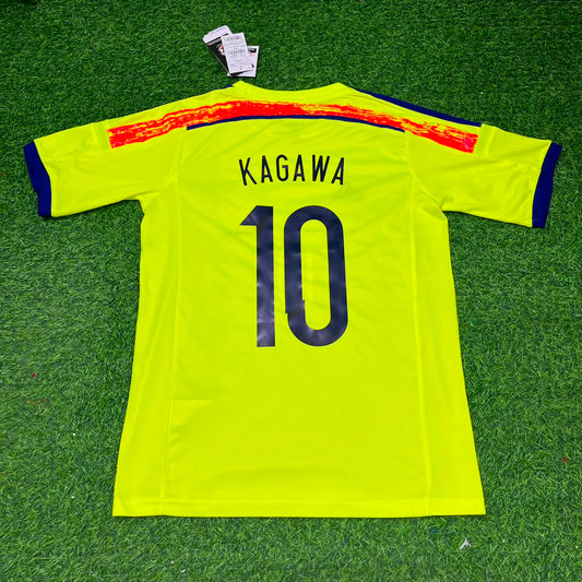 Japan World Cup 2014 Shinji Kagawa Yellow Away Retro Football Jersey