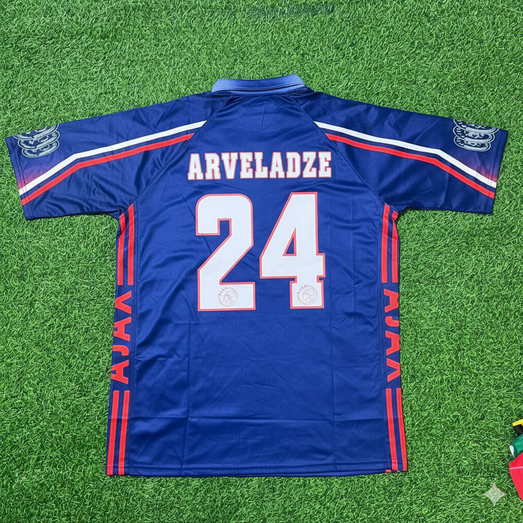 Shota Arveladze Ajax 1997 1998 Retro Football Jersey Kit