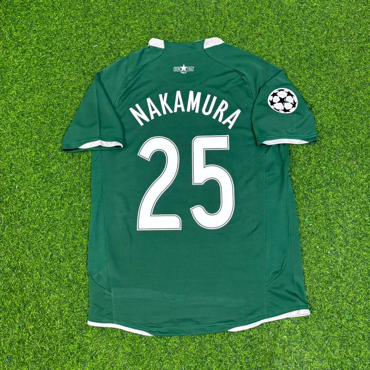 Shunsuke Nakamura #25 Celtic 2007 2008 Home Retro Football Jersey