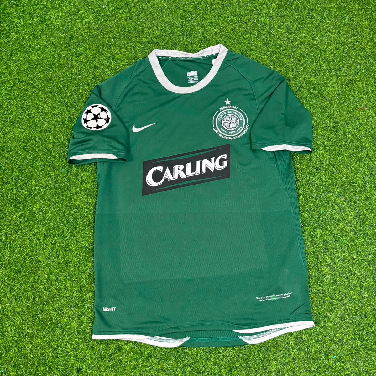 Shunsuke Nakamura #25 Celtic 2007 2008 Home Retro Football Jersey