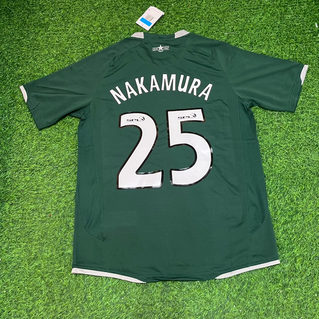 Shunsuke Nakamura #25 Celtic 2007 2008 Home Retro Football Jersey