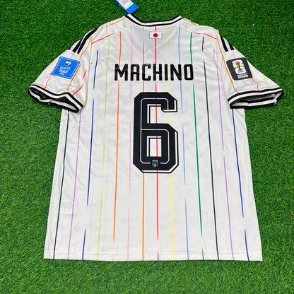 Japan World Cup 2026 Shūto Machino Away White Football Jersey