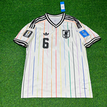 Japan World Cup 2026 Shūto Machino Away White Football Jersey