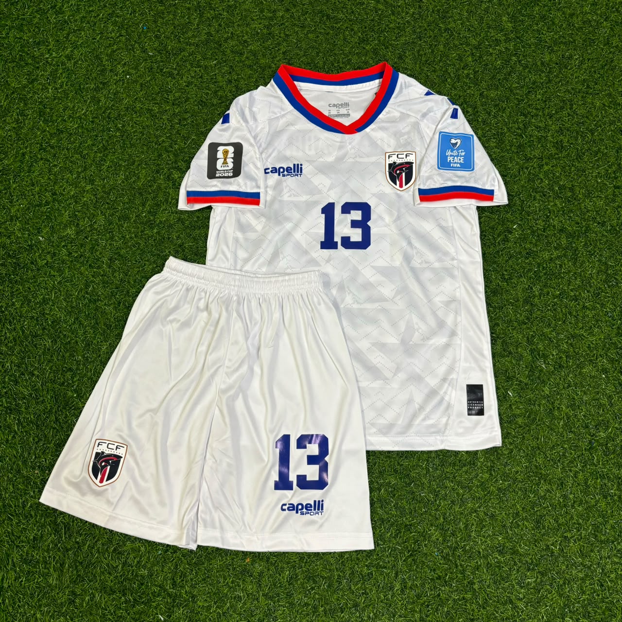 Cape Verde World Cup 2026 Sidny Lopes Cabral Children White Football Jersey