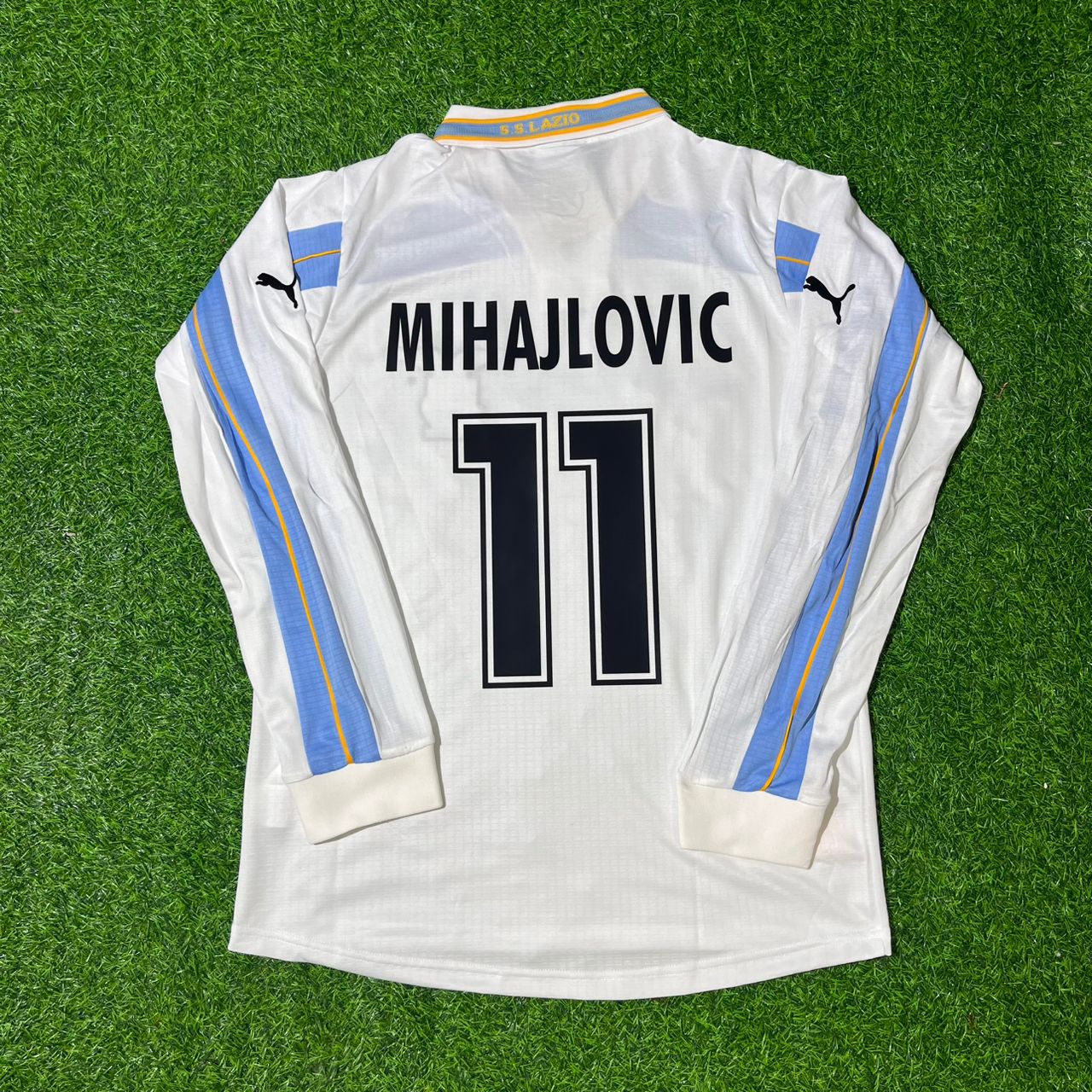 Sinisa Mihajlovic Lazio 1999 2000 White Long Sleeve Retro Football Jersey Collection