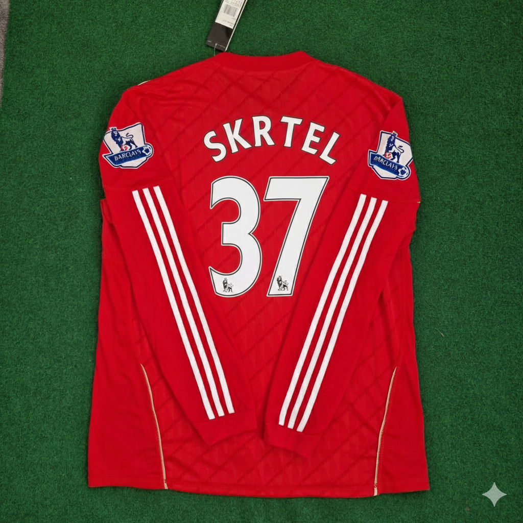 Martin Skrtel Liverpool 2010 2012 Season Long Sleeves Red Retro Football Jersey